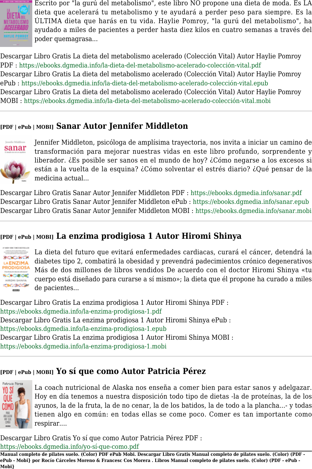 Page 7 of 11 - Descargar Libro Gratis Manual Completo De Pilates Suelo. (Color) AUTHORT Rocío Cárceles Moreno & Francesc Cos Morera(PDF - EPub  (PDF E Pub Mobi} Por Roc%
