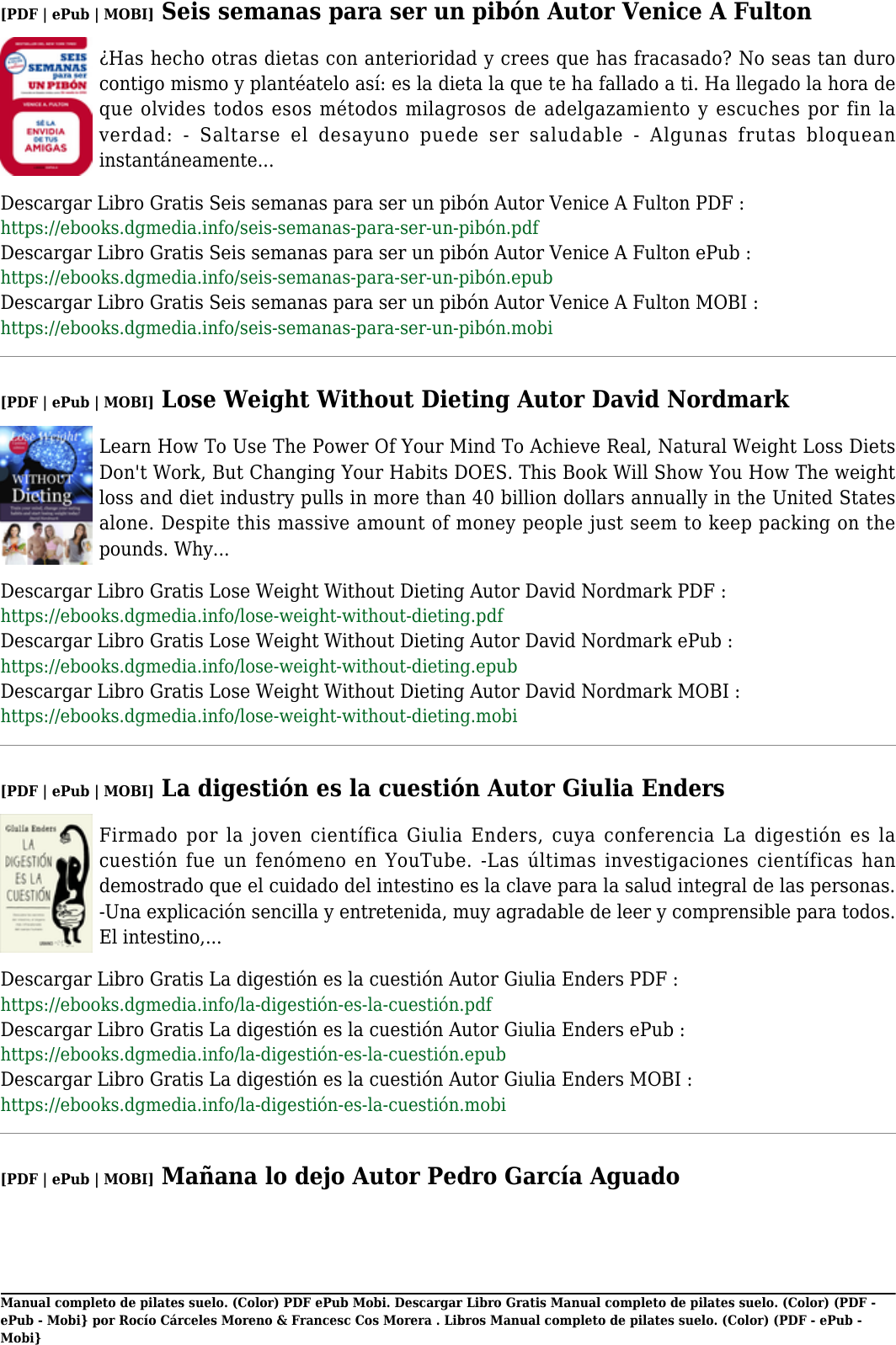 Page 9 of 11 - Descargar Libro Gratis Manual Completo De Pilates Suelo. (Color) AUTHORT Rocío Cárceles Moreno & Francesc Cos Morera(PDF - EPub  (PDF E Pub Mobi} Por Roc%