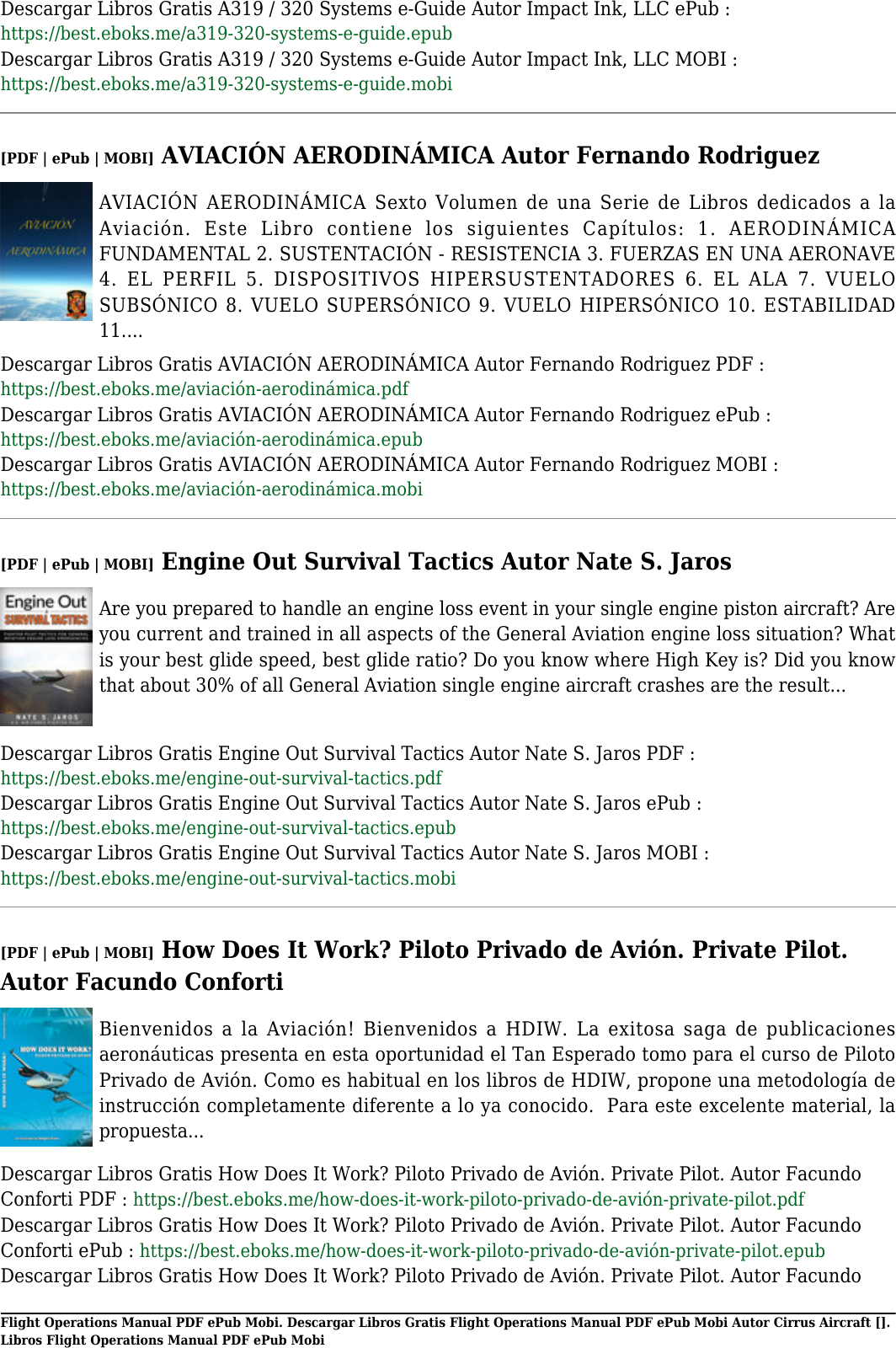 Page 10 of 11 - Descargar Libros Gratis Flight Operations Manual PDF EPub Mobi Autor Cirrus Aircraft E Pub