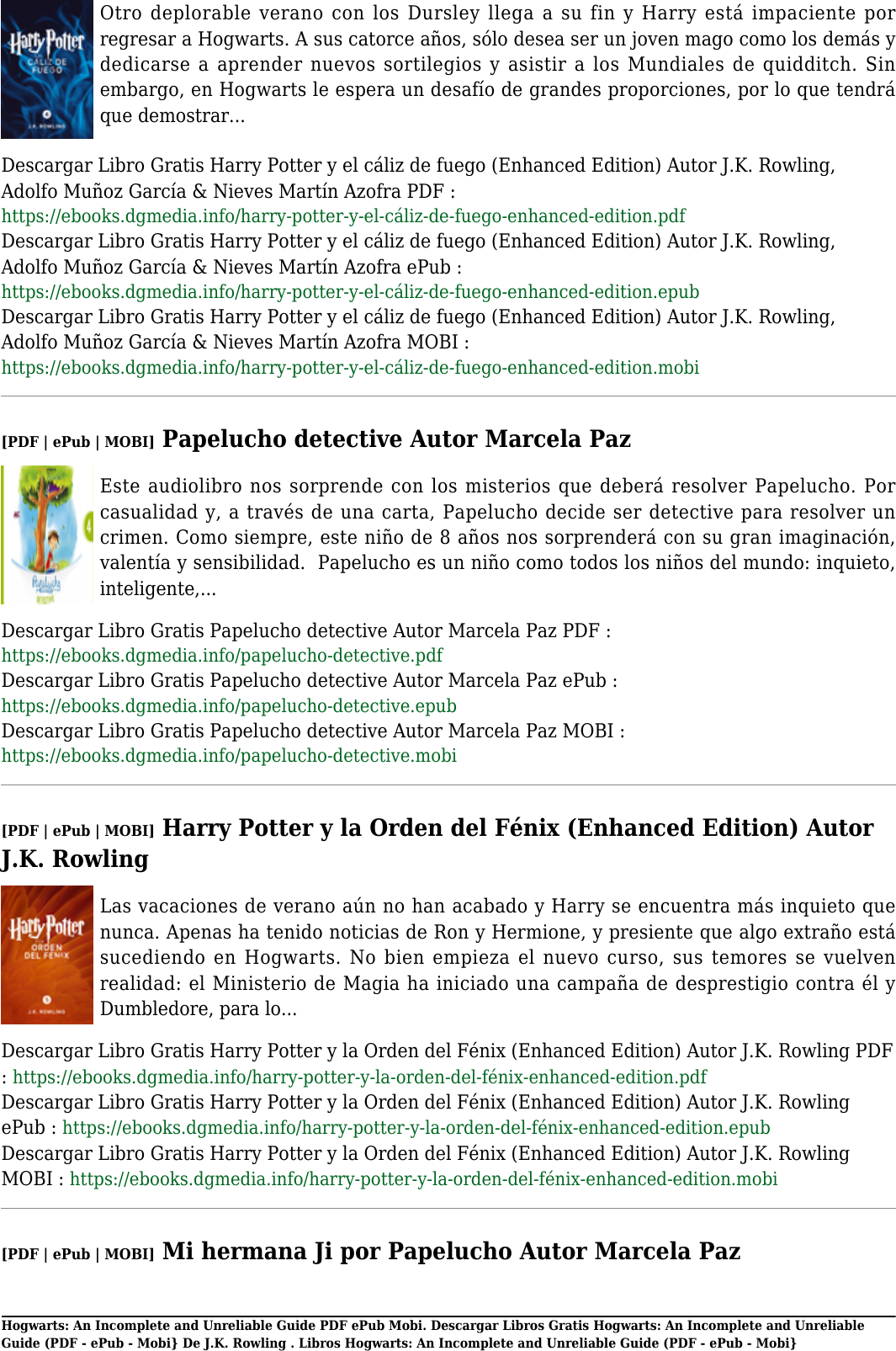 Page 10 of 11 - Descargar Libro Gratis Hogwarts: An In And Unreliable Guide AUTHORT J.K. Rowling(PDF - EPub Mobi} Libros Hogwarts- (PDF E Pub De