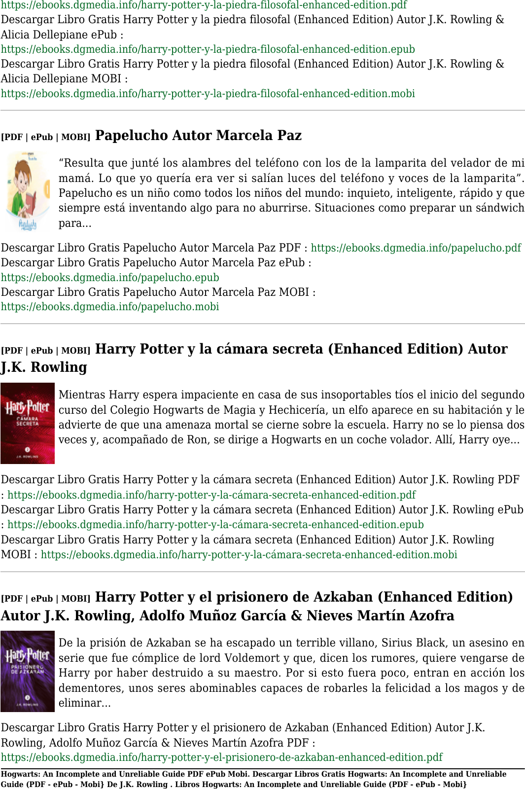 Page 8 of 11 - Descargar Libro Gratis Hogwarts: An In And Unreliable Guide AUTHORT J.K. Rowling(PDF - EPub Mobi} Libros Hogwarts- (PDF E Pub De