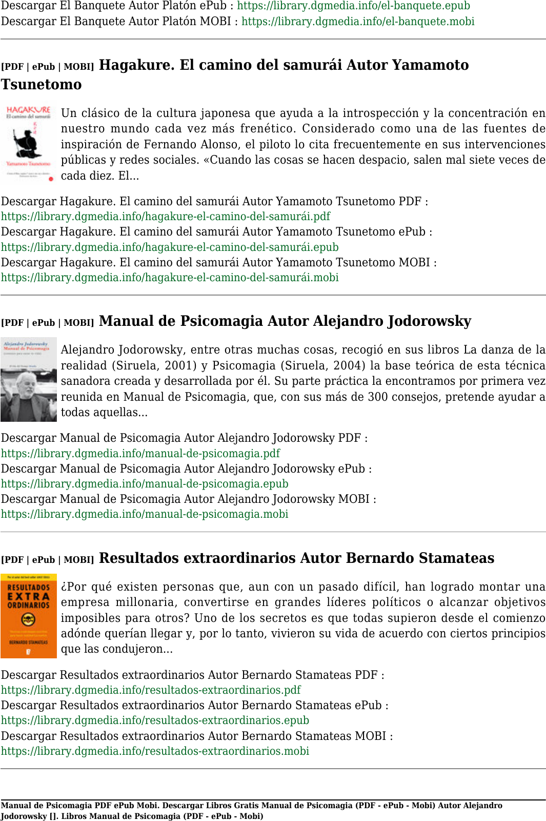 Page 5 of 10 - Descargar Libros Gratis Manual De Psicomagia (PDF - EPub Mobi) Autor Alejandro Jodorowsky E Pub Por