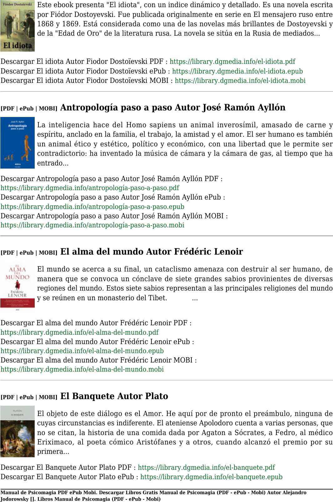 Page 8 of 10 - Descargar Libros Gratis Manual De Psicomagia (PDF - EPub Mobi) Autor Alejandro Jodorowsky E Pub Por