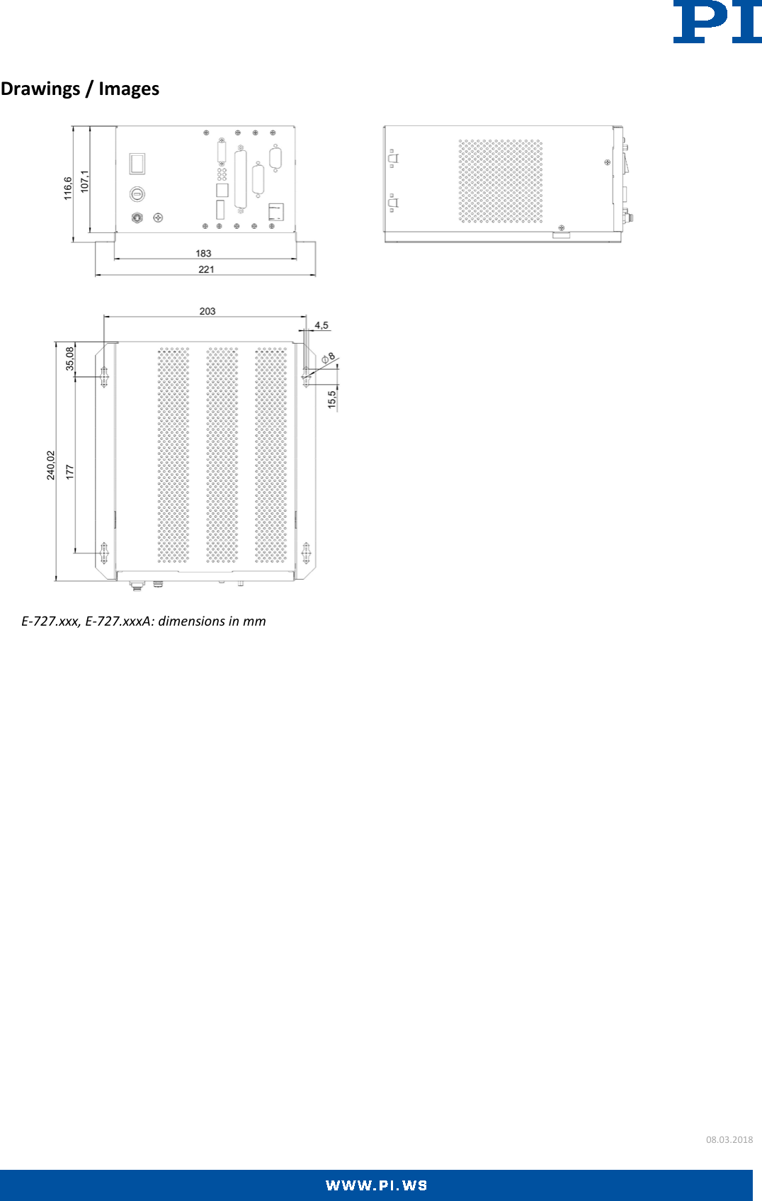 Page 4 of 8 - E-727.* • E-727.*P Datasheet  E-727.x AP-Datasheet