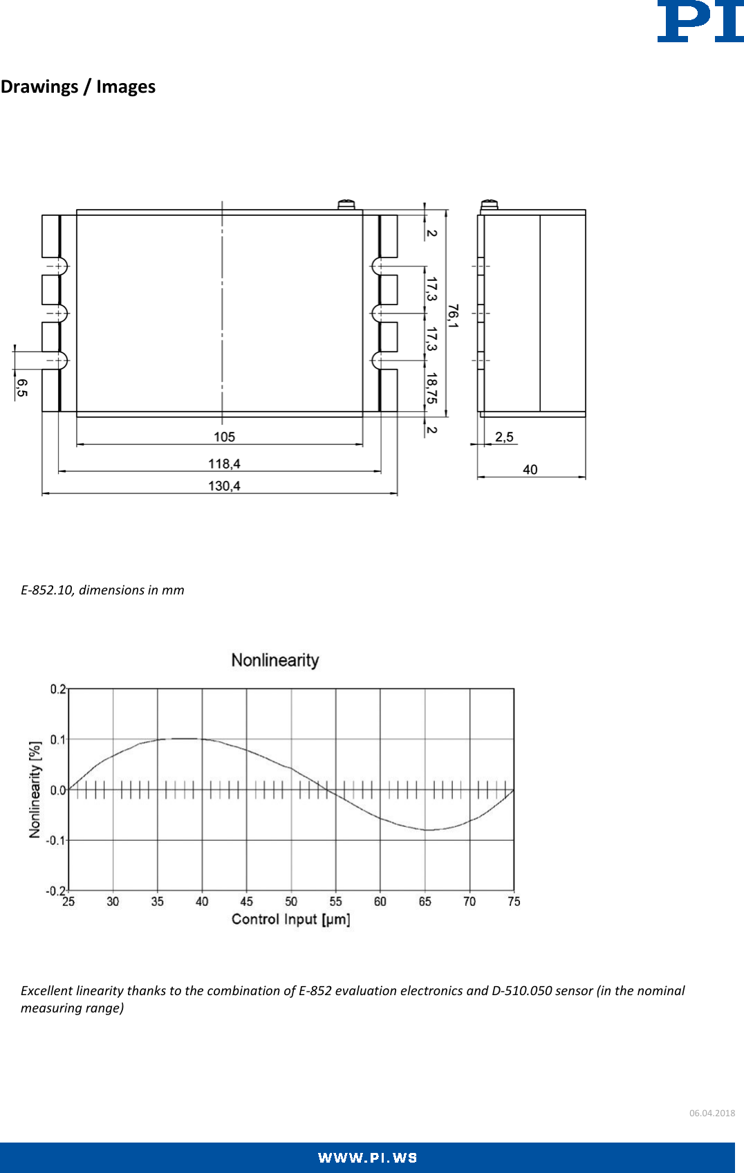 Page 3 of 4 - E-852 Datasheet  E-852-Datasheet