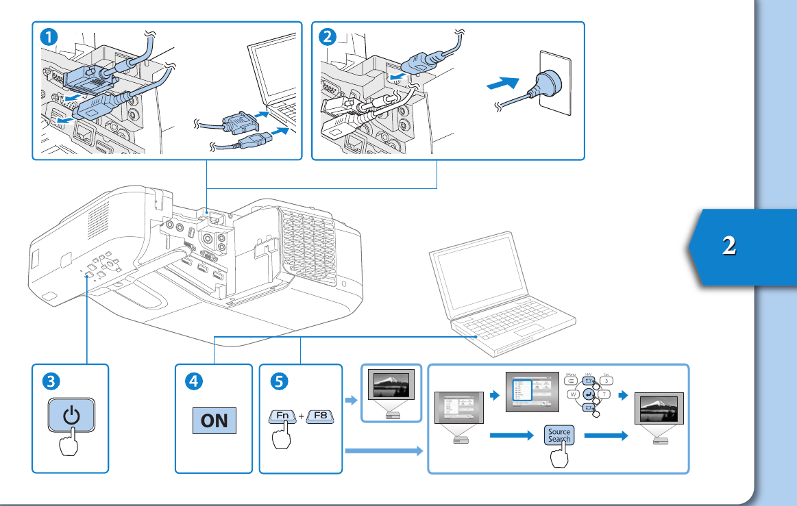 Page 3 of 12 - EPSON EB-695Wi/EB-685Wi/EB-680Wi/EB-675Wi Quick Start Guide EB-6xx_QSGi EB-6xx QSGi