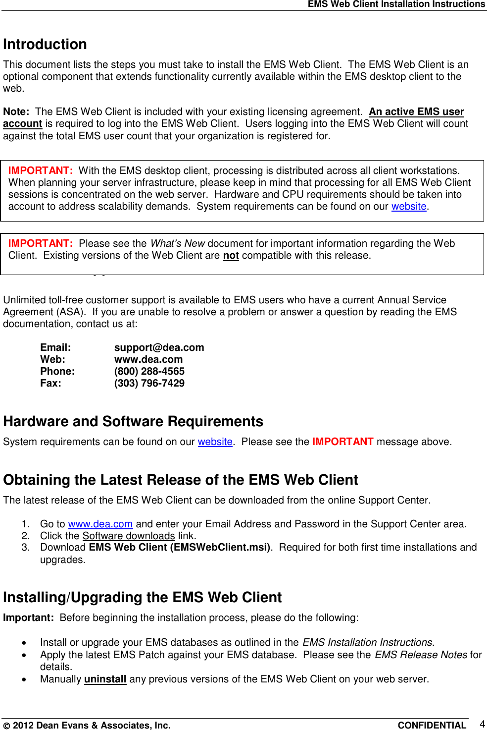 Page 4 of 7 - EMS Web Client Installation Instructions Guide