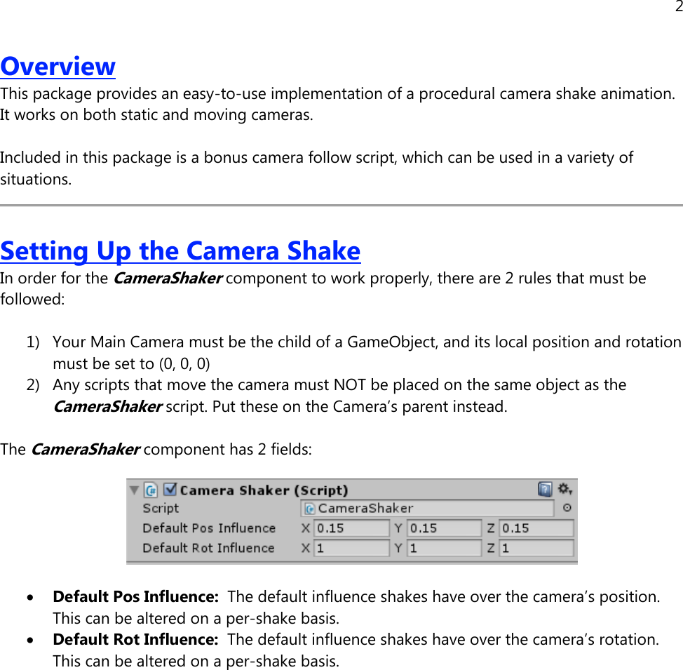 Page 2 of 8 - EZ Camera Shake Guide & Docs