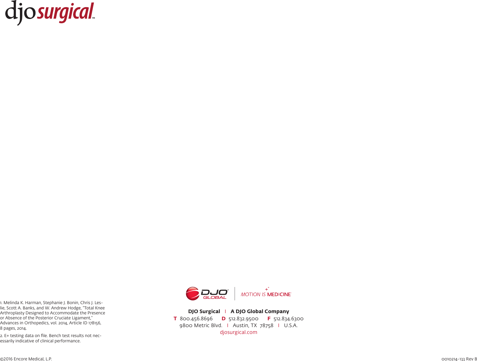 Page 8 of 8 - Empowr Knee System Features Brochure