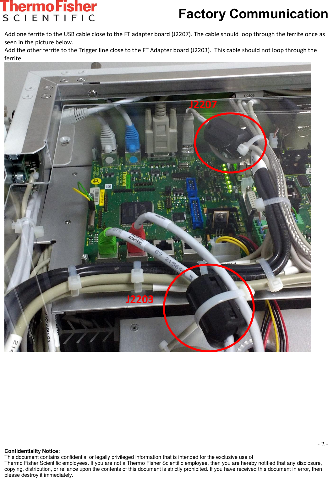Exactive 146 FT Adapter Board Disconnects