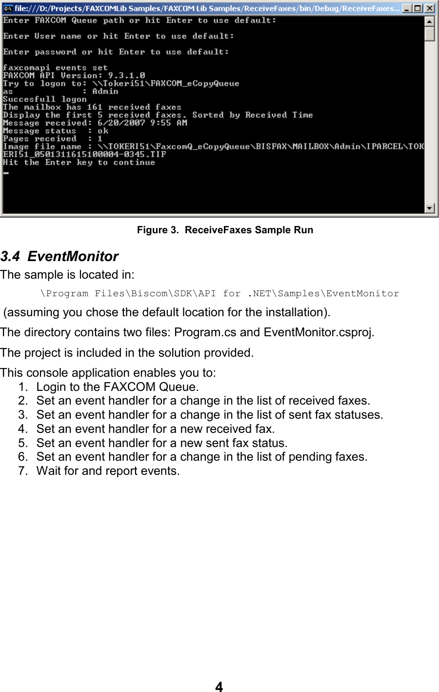 Page 7 of 10 - FAXCOM FAXCOMLib Samples Guide