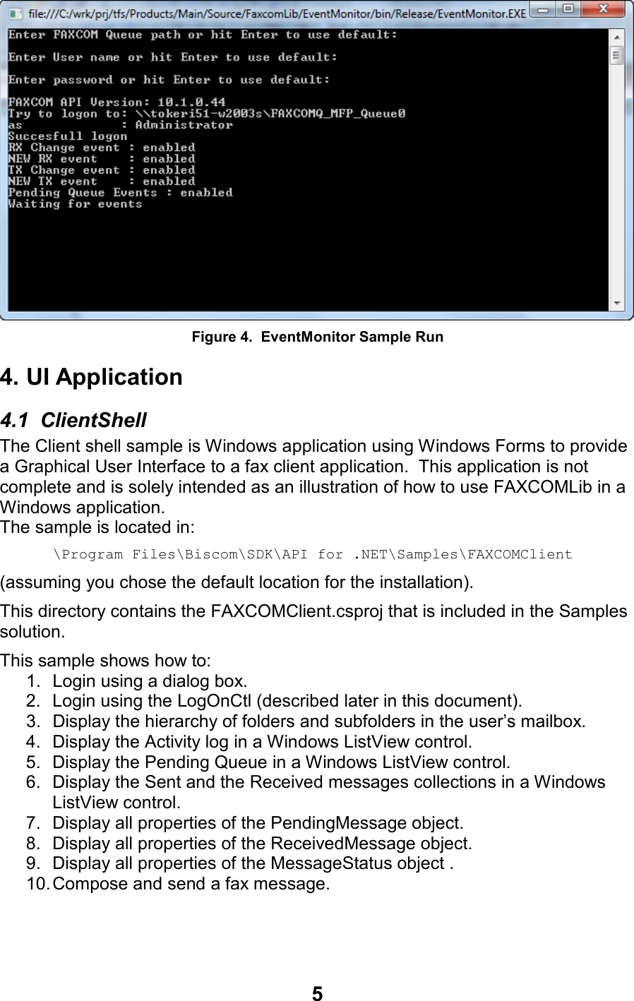 Page 8 of 10 - FAXCOM FAXCOMLib Samples Guide