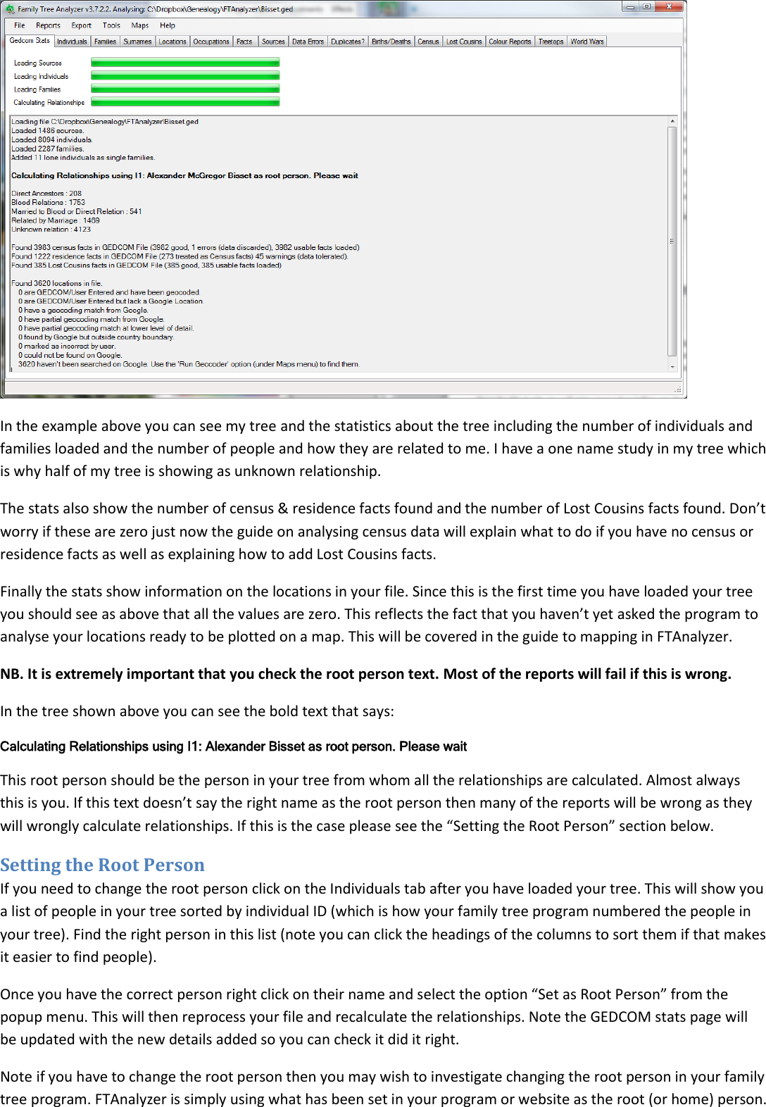 Page 5 of 6 - Family Tree Analyzer Guide Part 1 - Installation And Loading GEDCOM