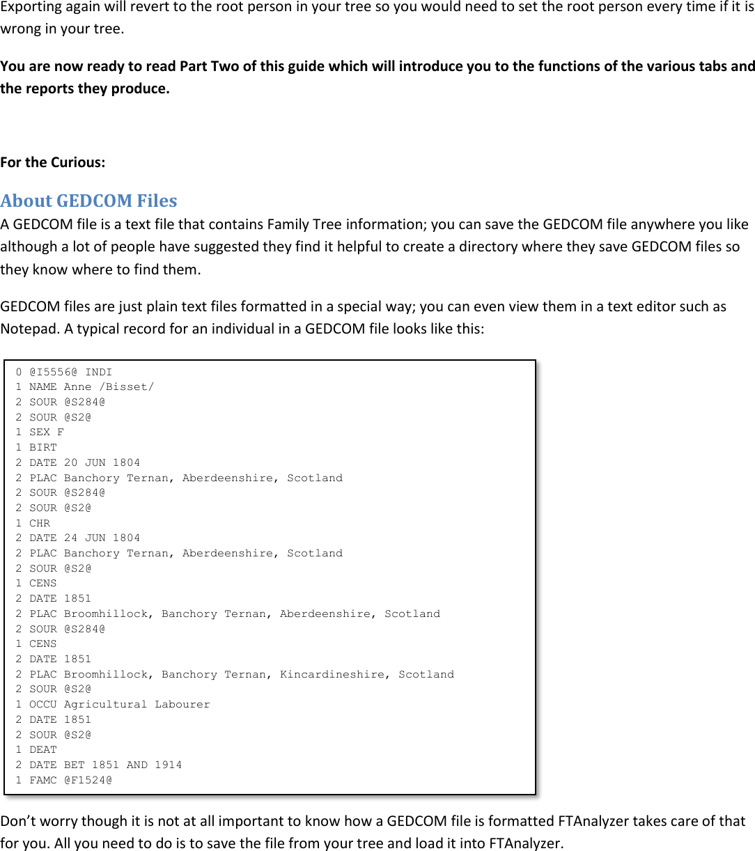 Page 6 of 6 - Family Tree Analyzer Guide Part 1 - Installation And Loading GEDCOM