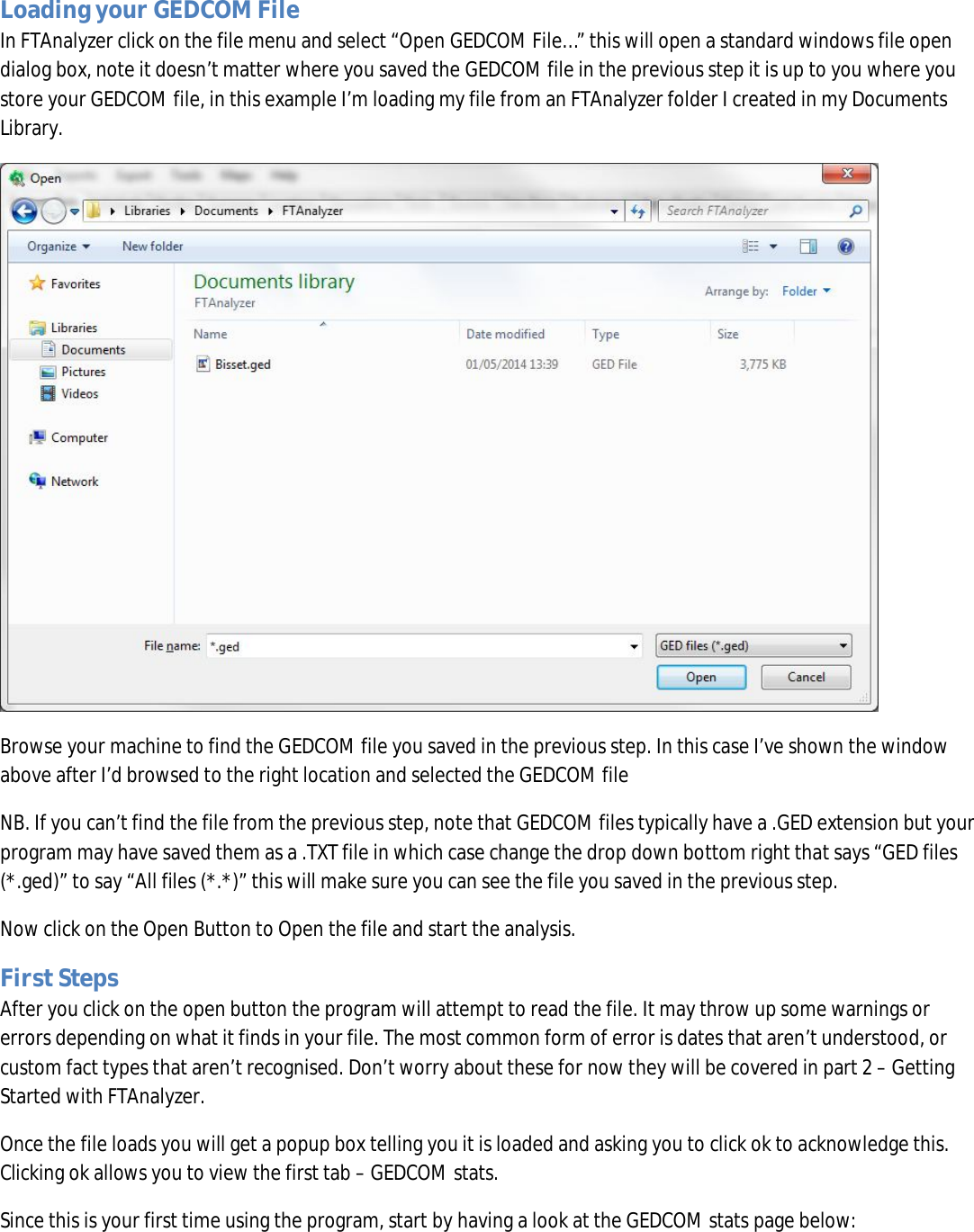 Page 4 of 6 - Family Tree Analyzer Guide Part 1 - Installation And Loading GEDCOMx GEDCOM