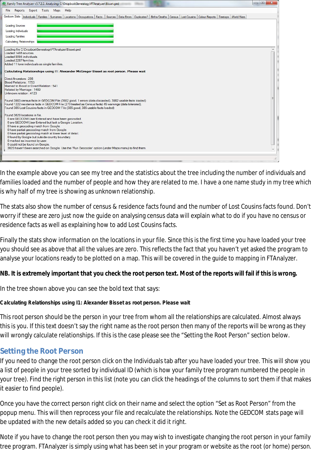 Page 5 of 6 - Family Tree Analyzer Guide Part 1 - Installation And Loading GEDCOMx GEDCOM