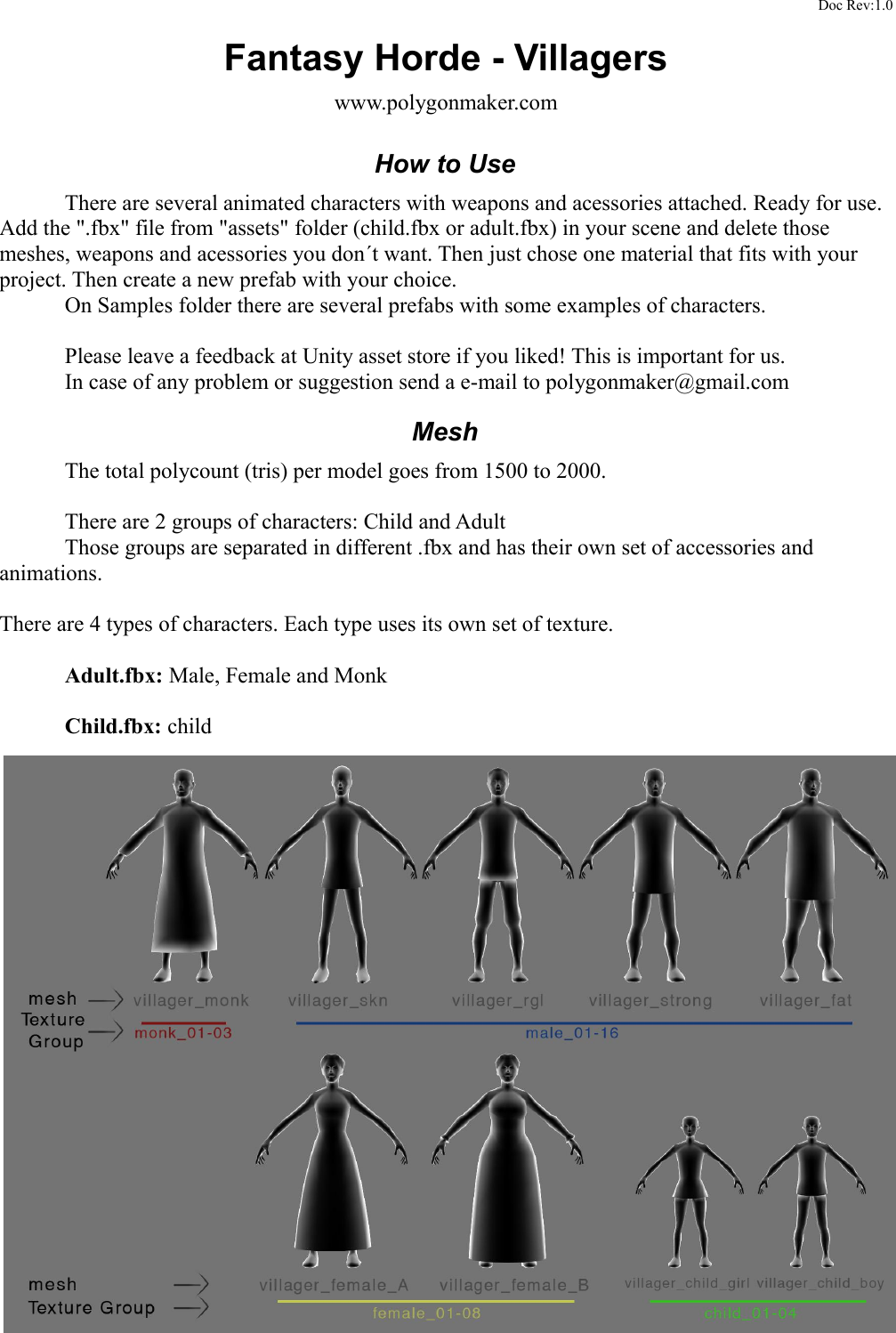 Page 1 of 5 - Fantasy Horde - Villagers Instructions