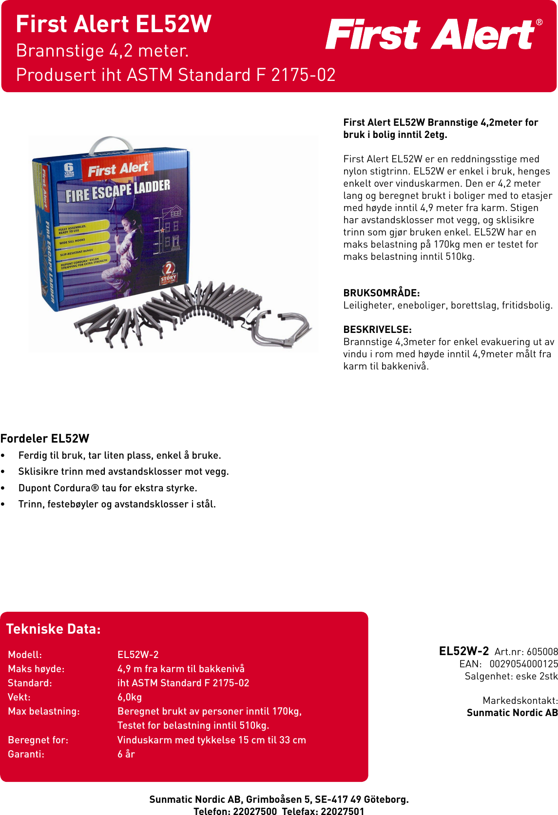 Page 1 of 1 - First Alert - Brannstige