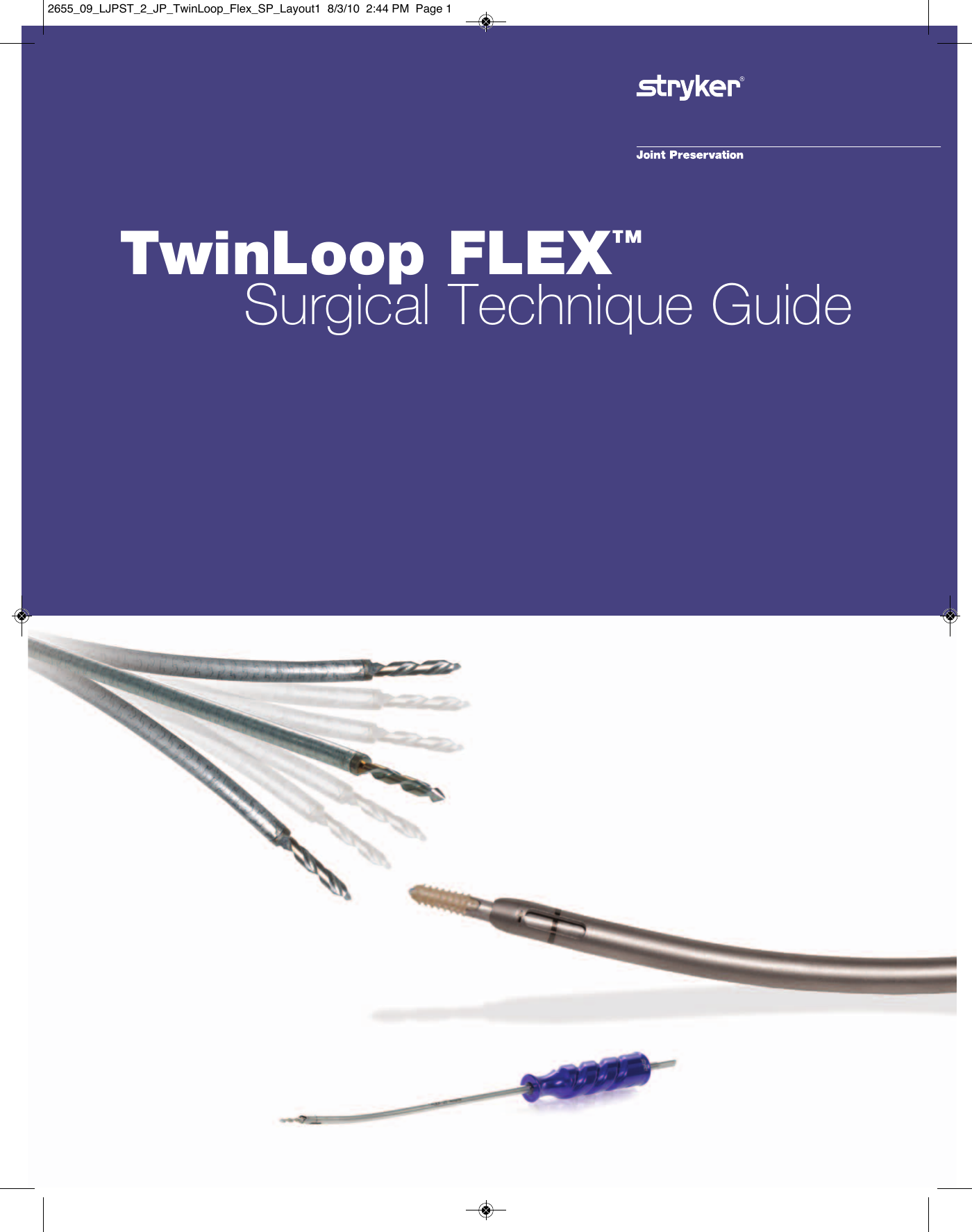 Page 1 of 8 - Stryker Brochure - Plastic Coil  Flex Instability Surgical Technique