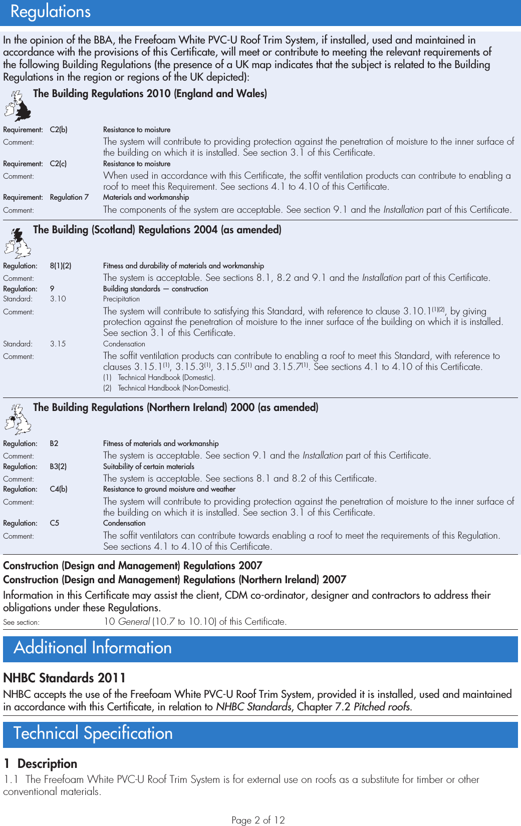 Page 2 of 12 - 3585PS1i1  Freefoam BBA Certificate