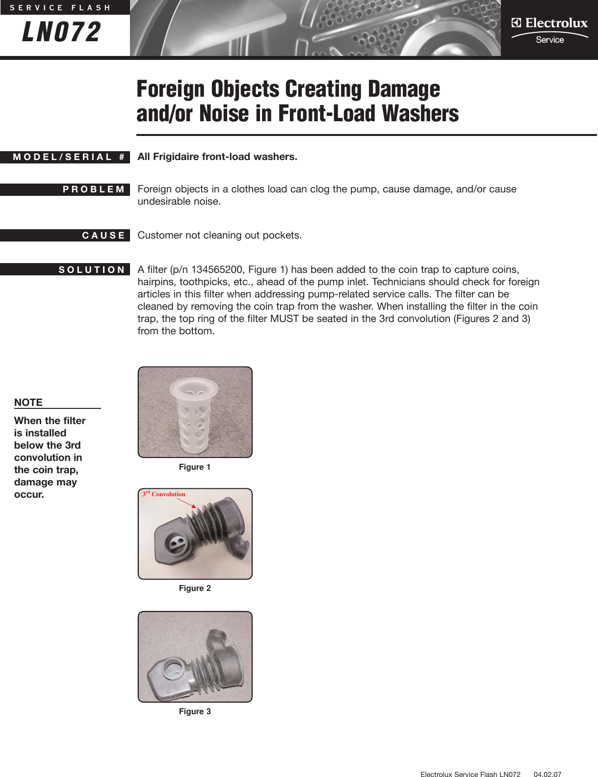 Service Flash LN072 _ Foreign Objects Creating Damage And_or Noise In