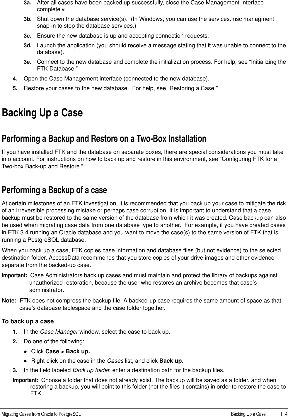 Page 4 of 10 - Migrating_Cases_to Postgresql  FTK 4.0.1 Migrating