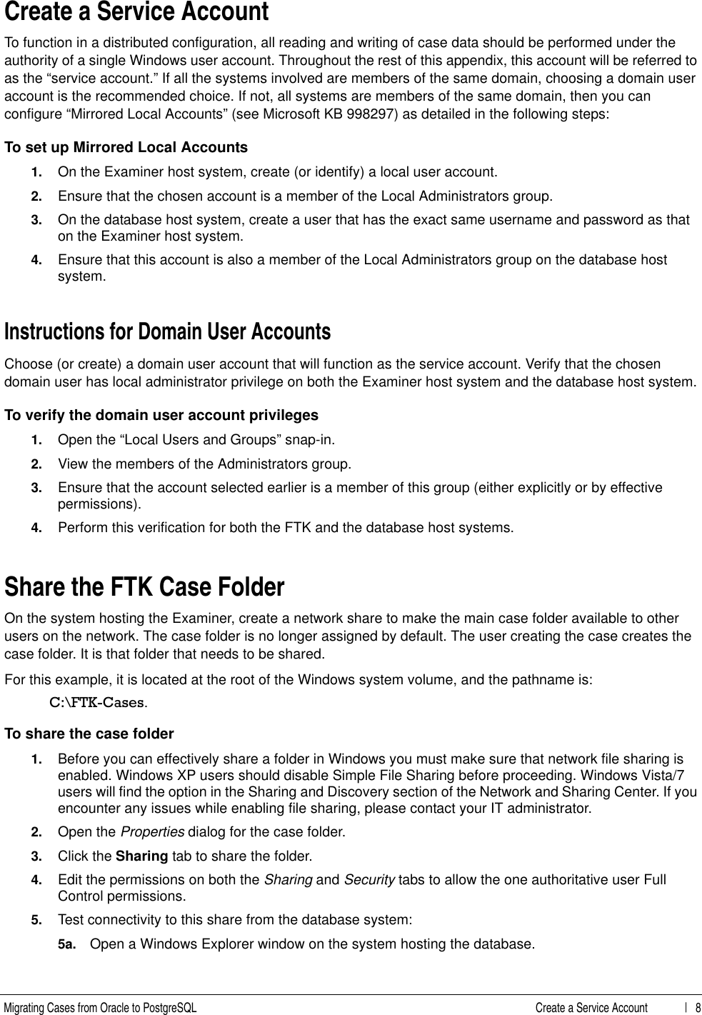 Page 8 of 10 - Migrating_Cases_to Postgresql  FTK 4.0.1 Migrating