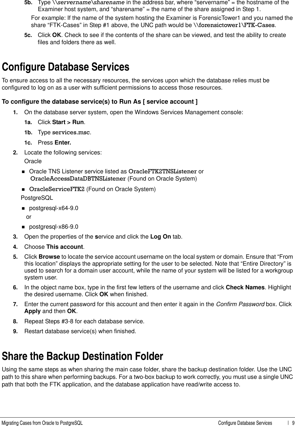 Page 9 of 10 - Migrating_Cases_to Postgresql  FTK 4.0.1 Migrating