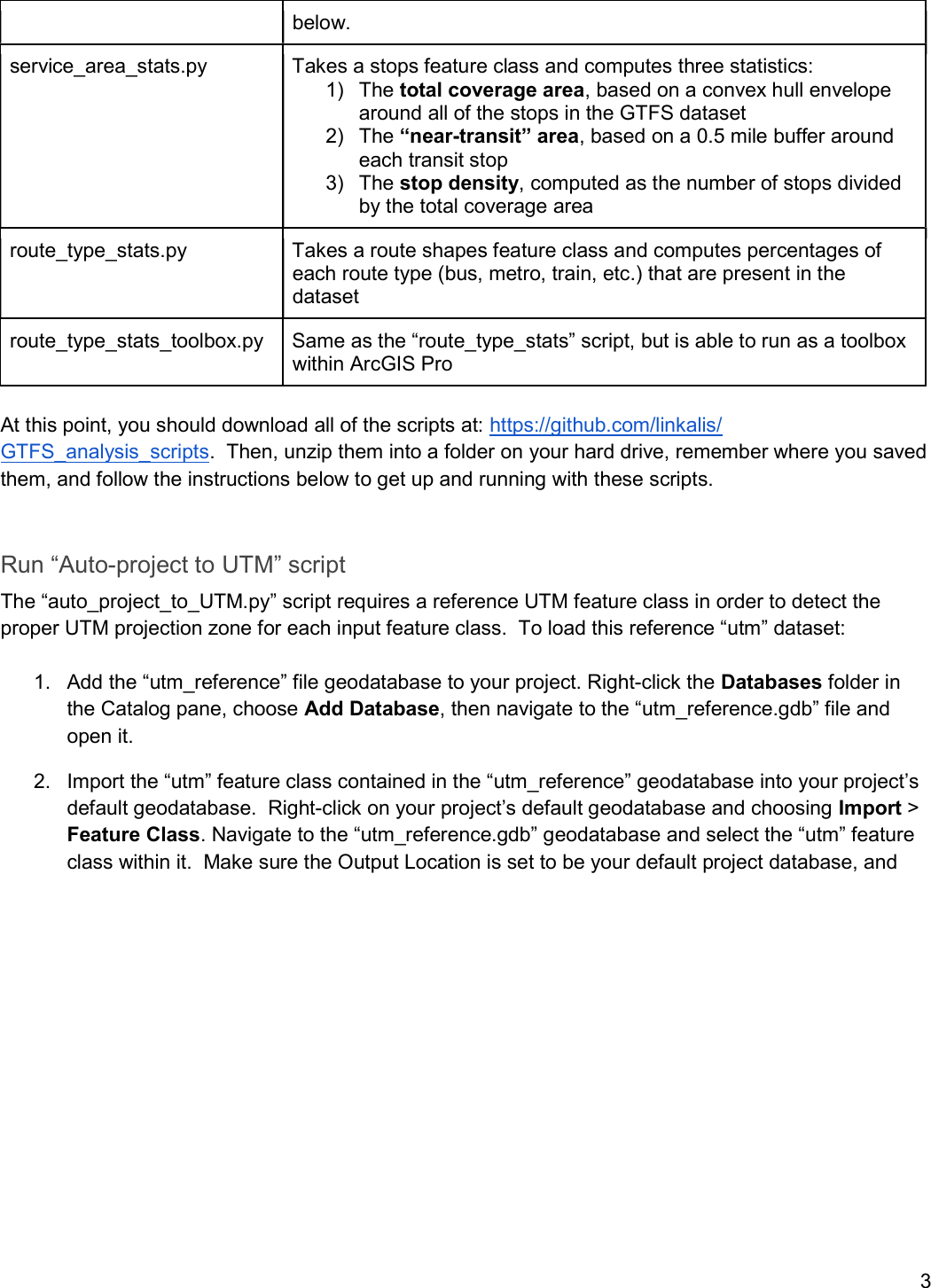 Page 3 of 11 - Exercise 04 - Python Script GTFS Analysis Scripts Instructions