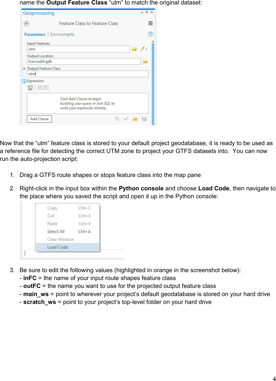 Page 4 of 11 - Exercise 04 - Python Script GTFS Analysis Scripts Instructions