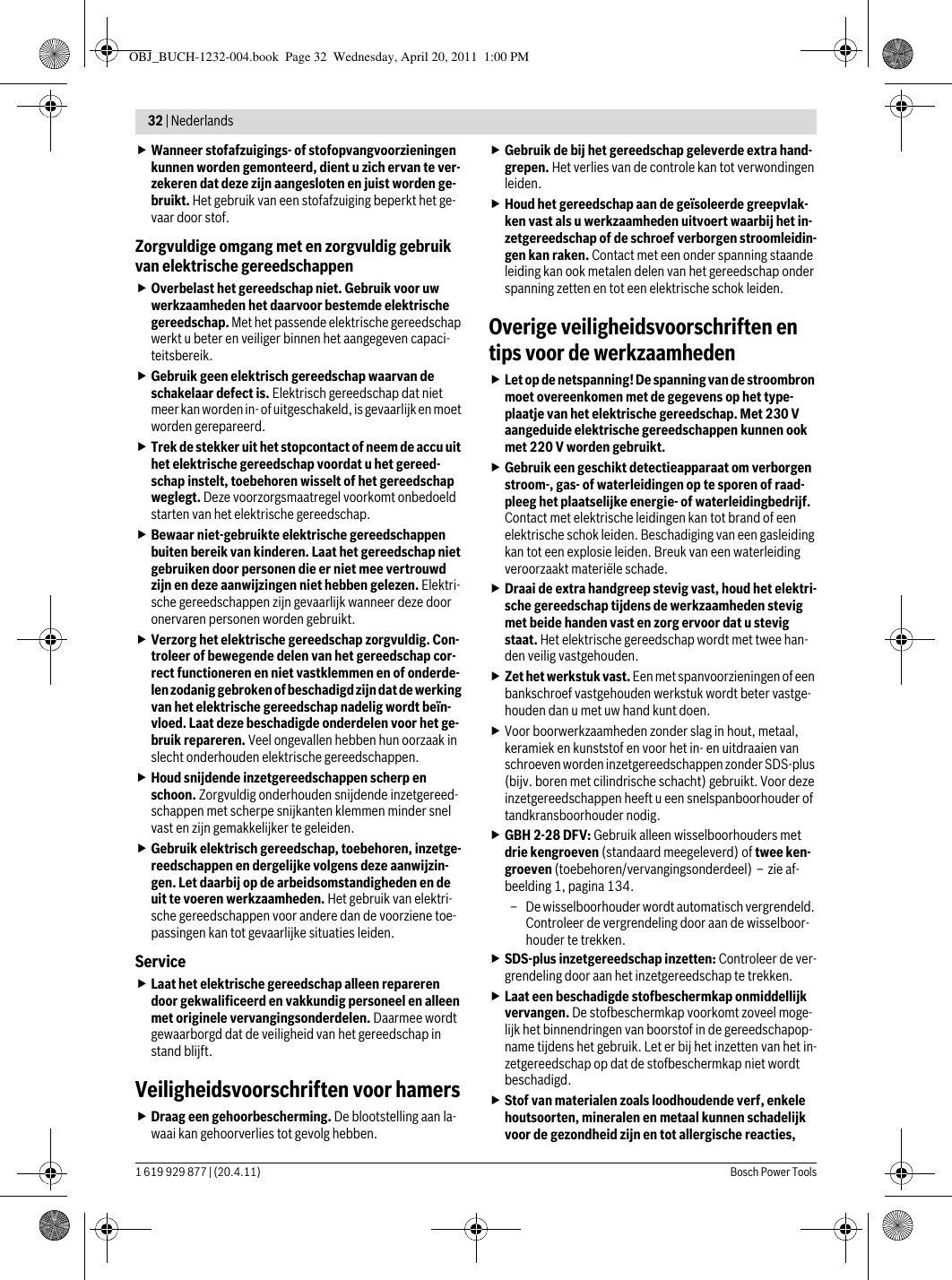 Gbh 2 28 D Dv Dfv Dv Professional Manual