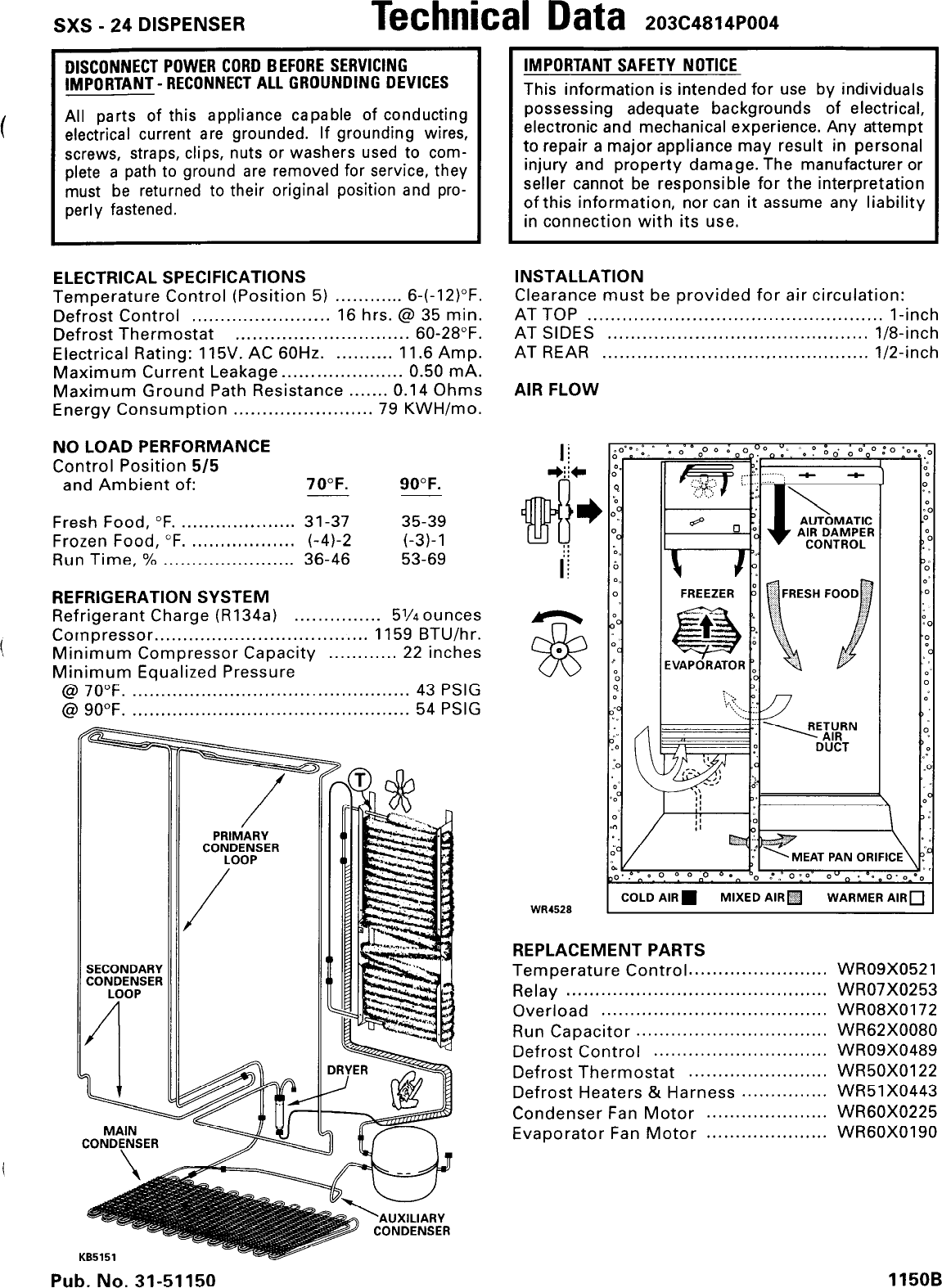 Page 3 of 3 - GE Refrig - Tech Sheet 31-51150