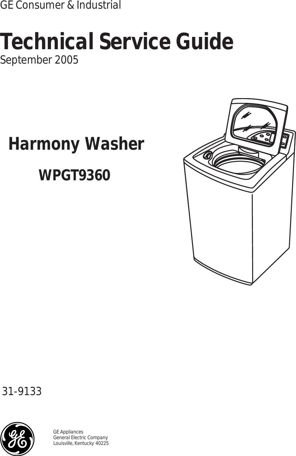 GE Washer Harmony WPGT9360 Ser Man 31 9133