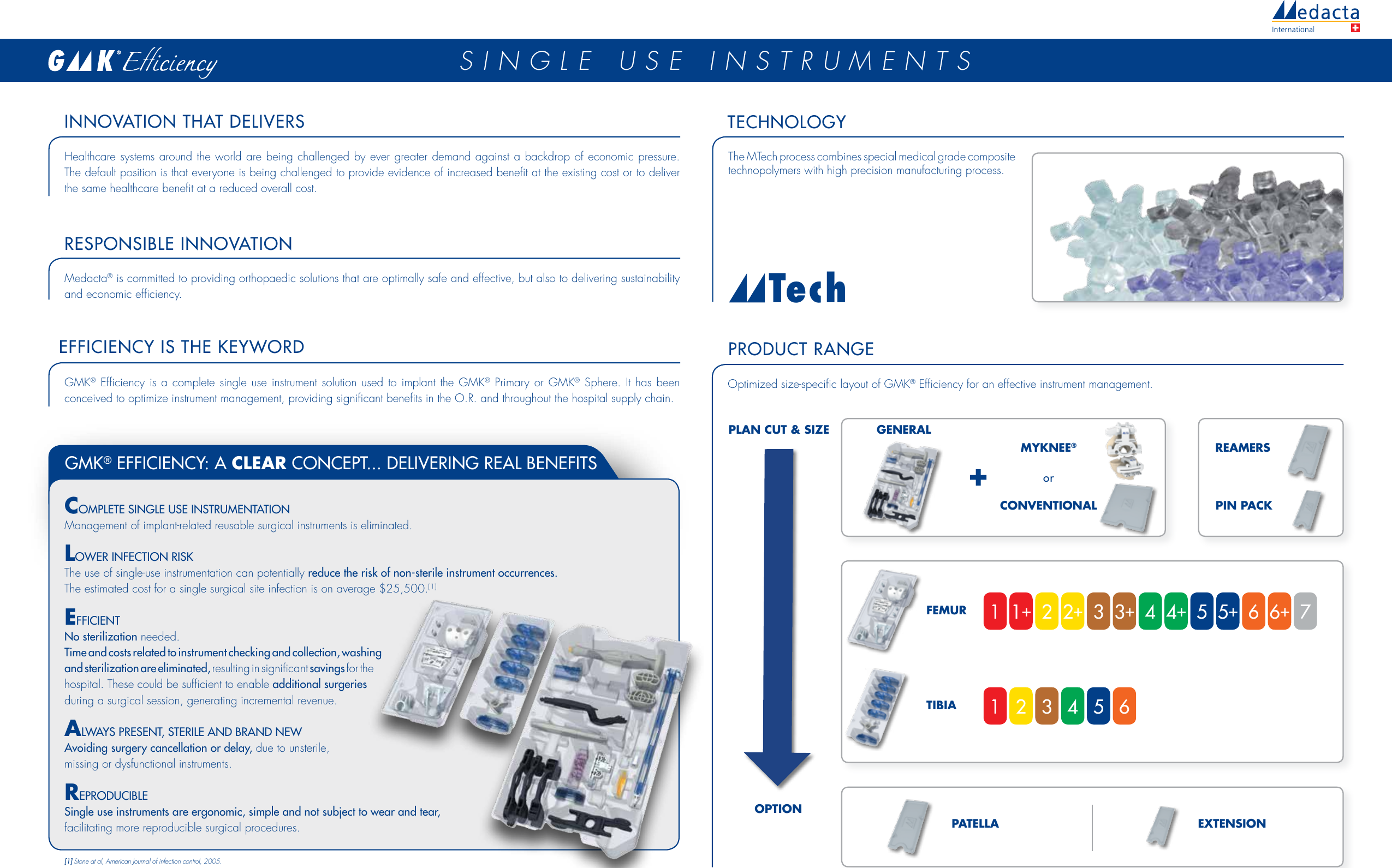 Page 2 of 2 - GMK Efficiency Single Use Instruments In Knee Replacement Brochure