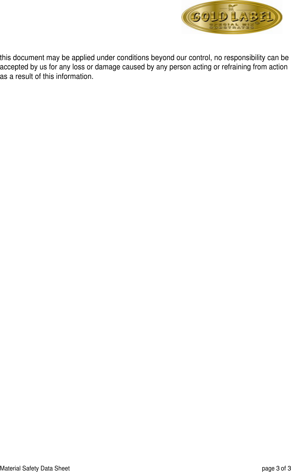 Page 3 of 3 - Material Safety Data Sheet Cocos EN Gold Labelx Gold-Label-Coco MSDS