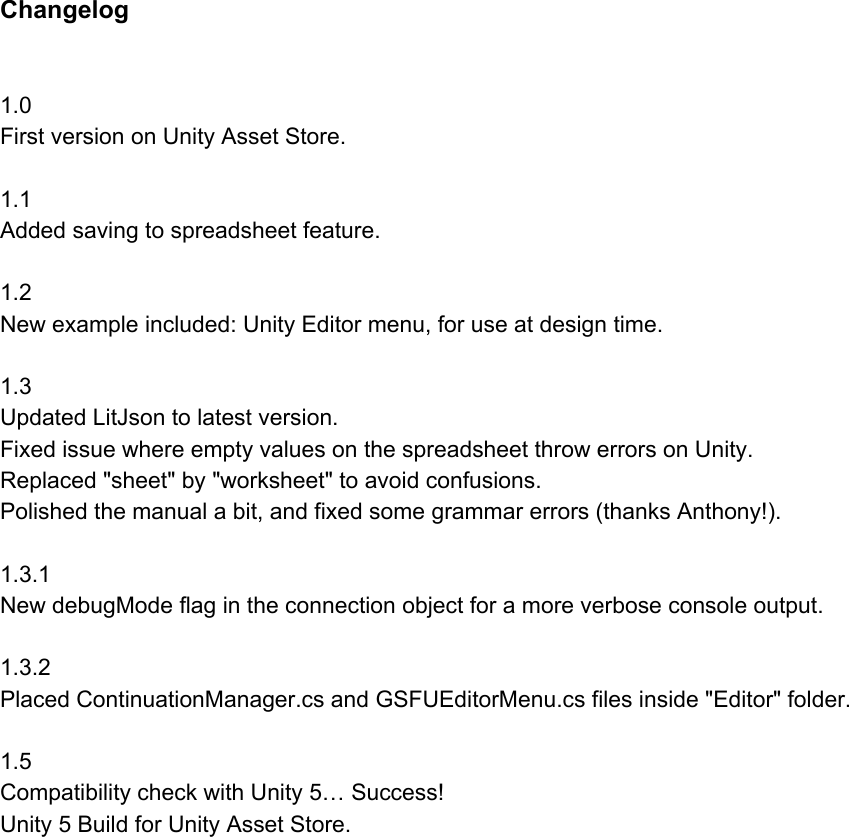 Page 8 of 8 - Google Sheets For Unity Manual