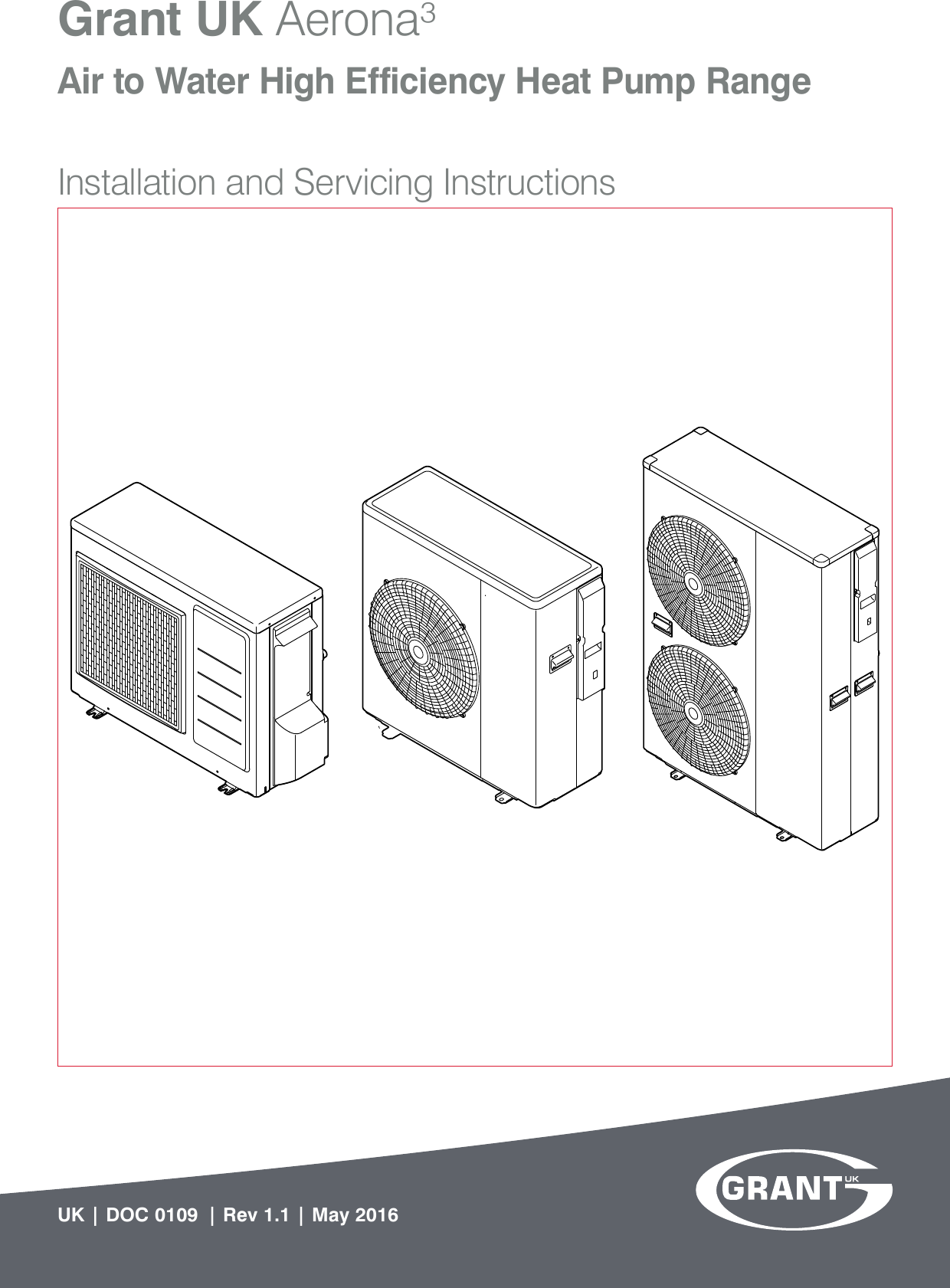 Grant UK Aerona3 Installation And Servicing Instructions DOC 0109 Rev 1