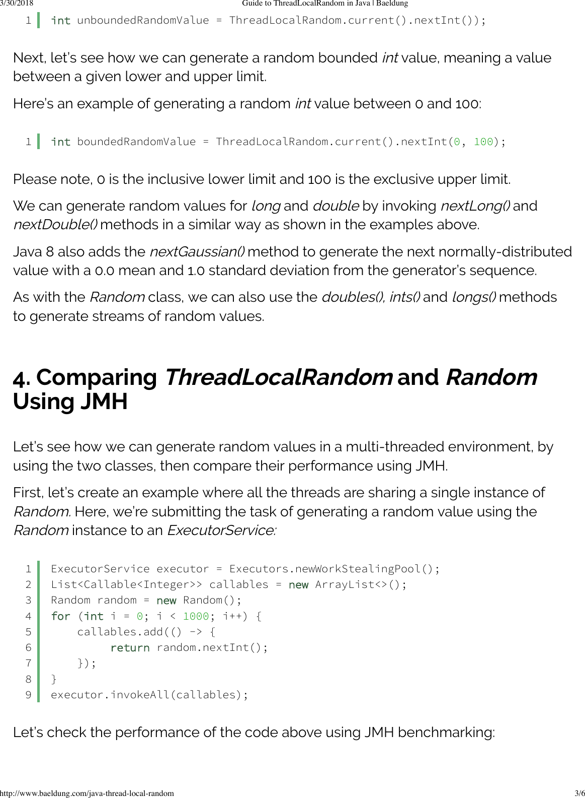 Page 3 of 4 - Guide To Thread Local Random In Java  Baeldung