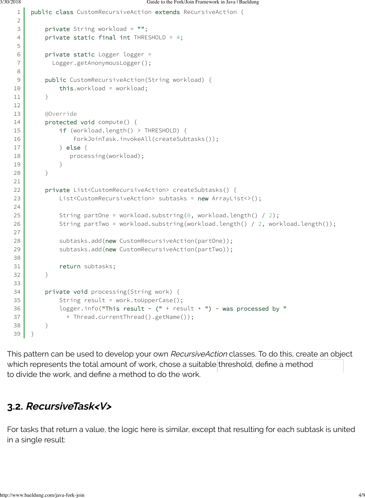 Page 4 of 6 - Guide To The Fork Join Framework In Java  Baeldung