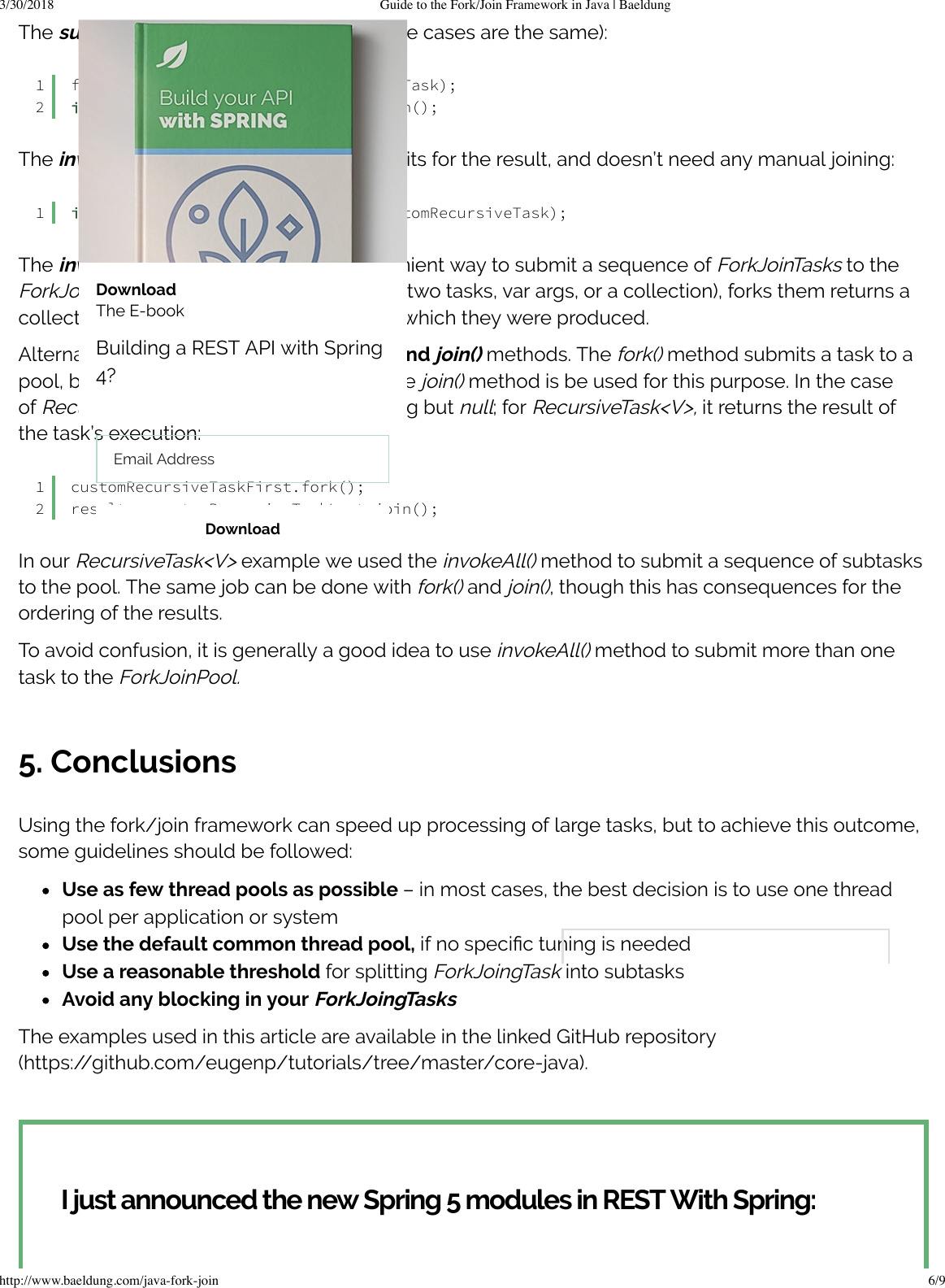 Page 6 of 6 - Guide To The Fork Join Framework In Java  Baeldung