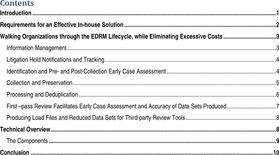 Page 2 of 12 - Guide To AccessData EDiscovery_MapsEDRM_3-4-10[1]  AD E Discovery Implementing In-House Solution Maps EDRM