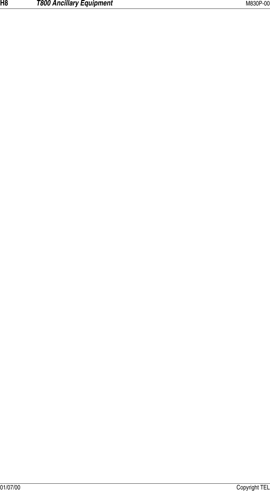 Page 8 of 8 - T800/T800 SERIES 2 MANUALS/Paging/M830P-00-1A0/H1-H8 H1-H8