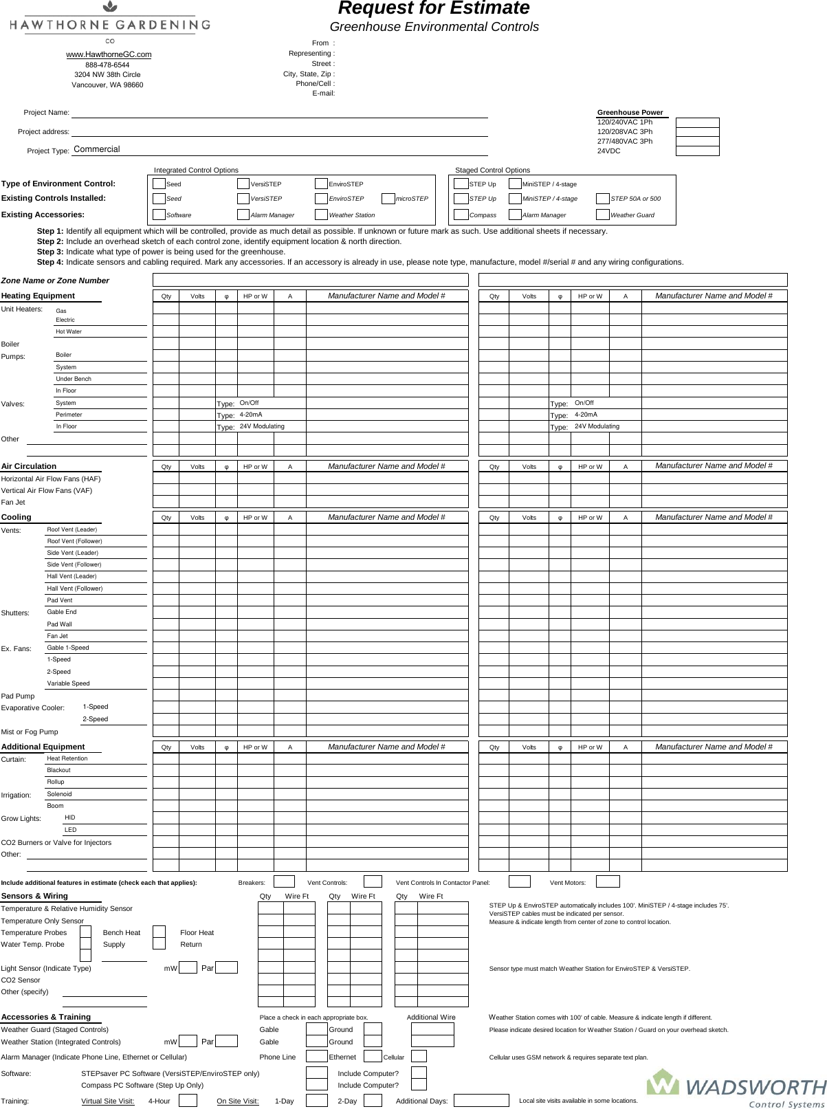 Page 1 of 1 - Wadsworth Estimate Request Form V416m  Hawthorne Gardening-Custom Controller