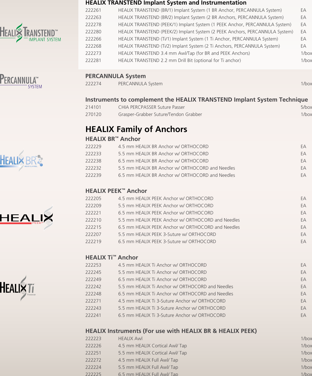 Page 10 of 12 - HEALIX TRANSTEND Implant System Brochure