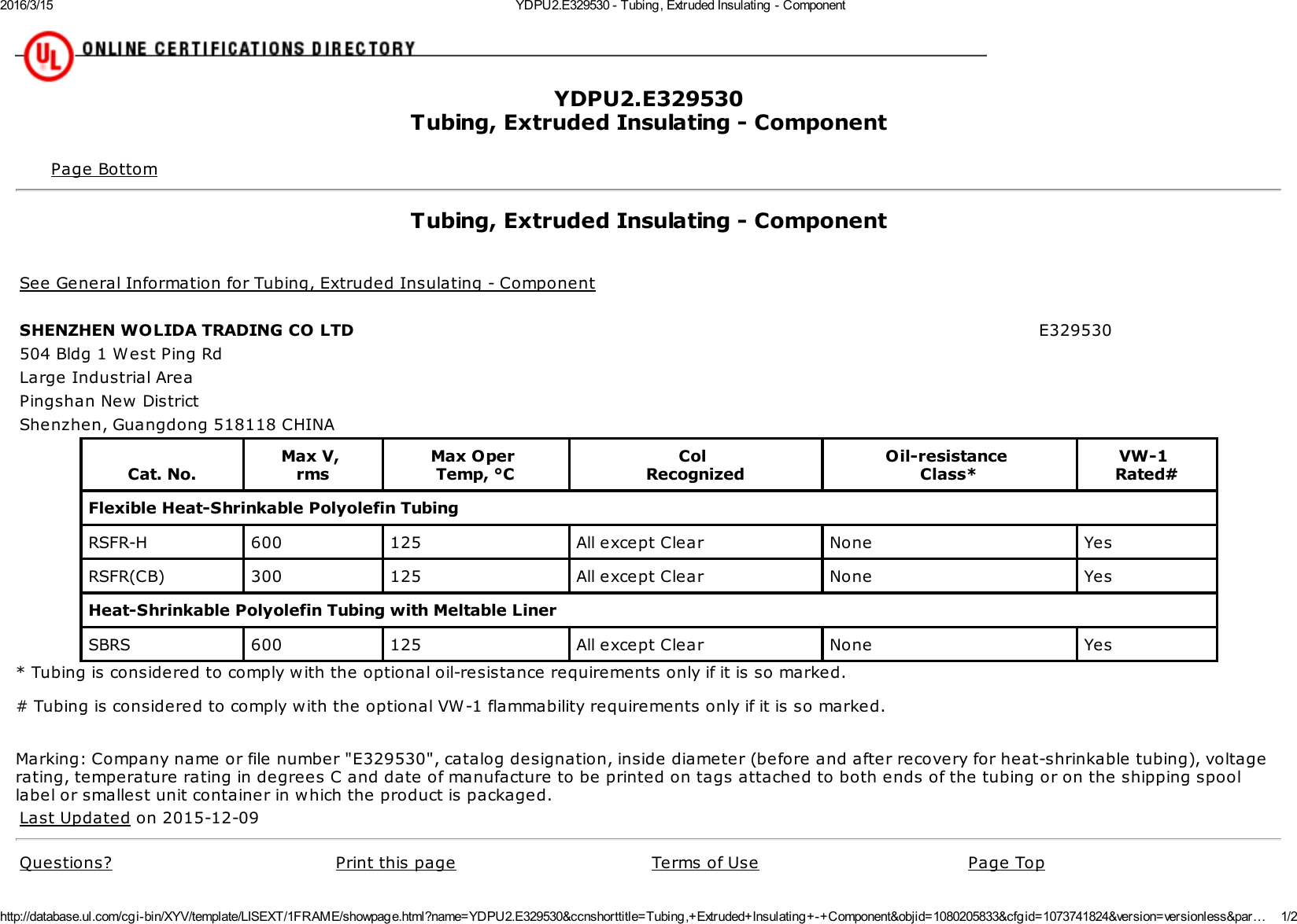 Page 1 of 2 - Heat Shrink Tubing- E329530