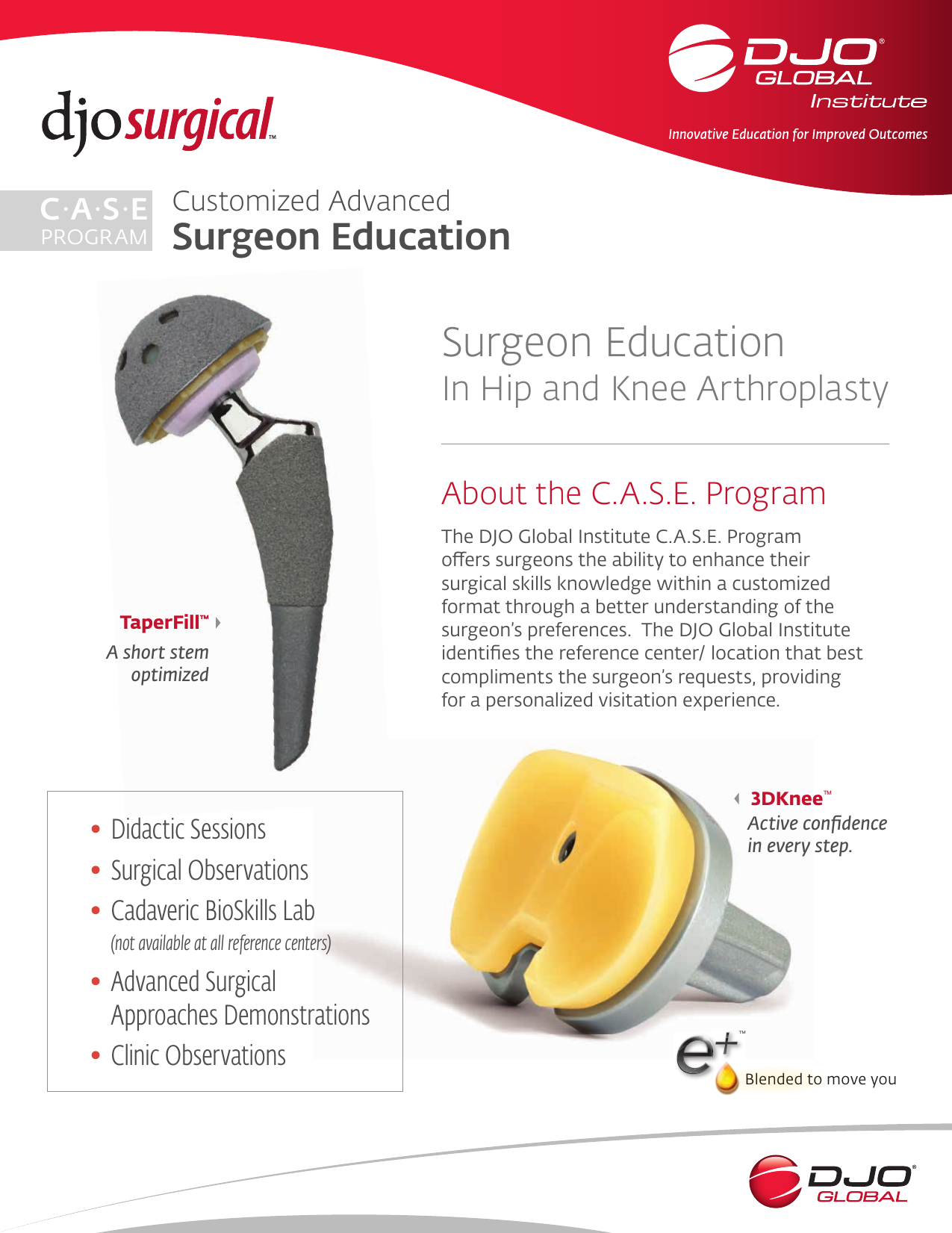 Page 1 of 2 - Hip And Knee CASE Program Brochure