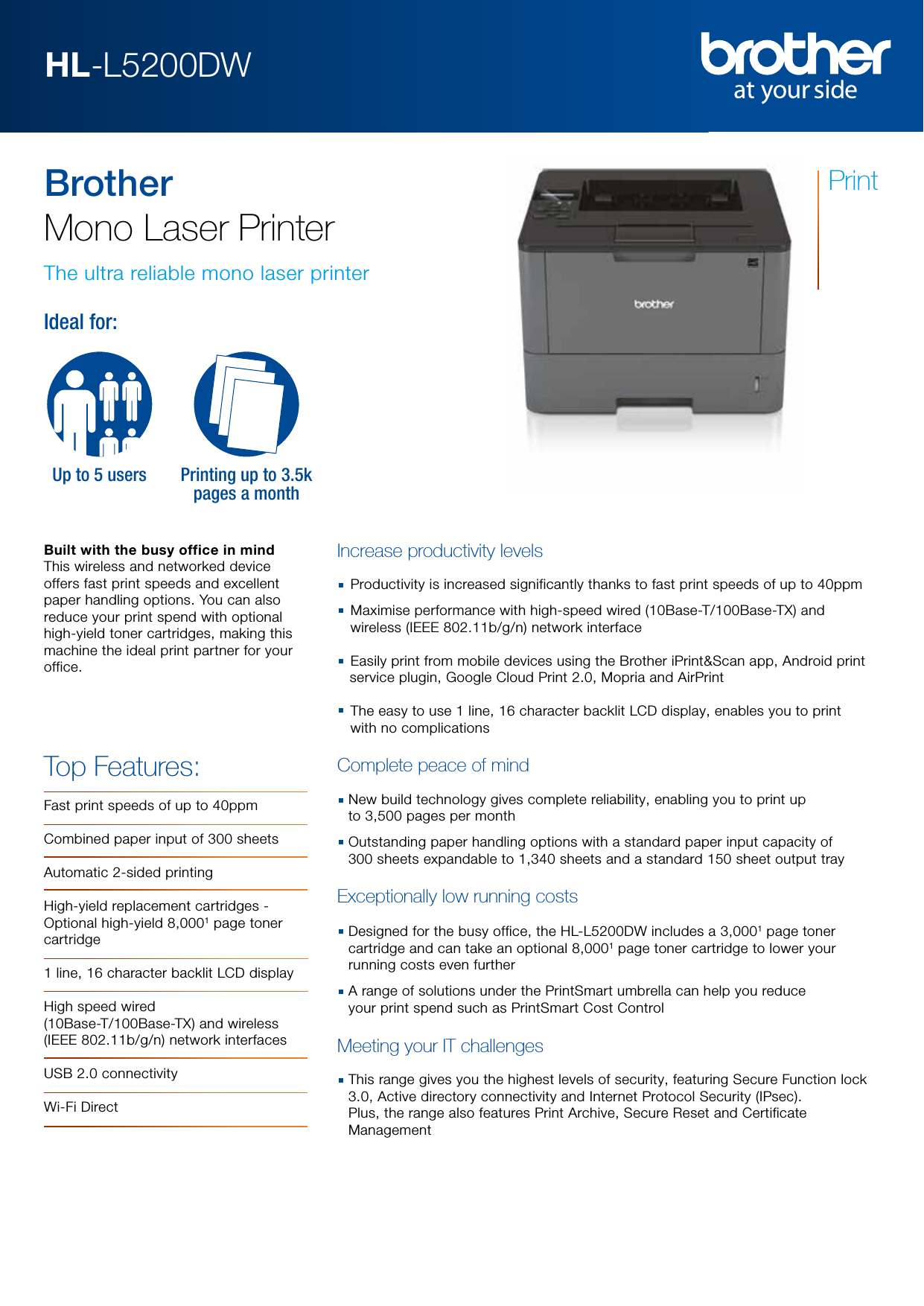 Page 1 of 3 - Hll5200Dw User Manual
