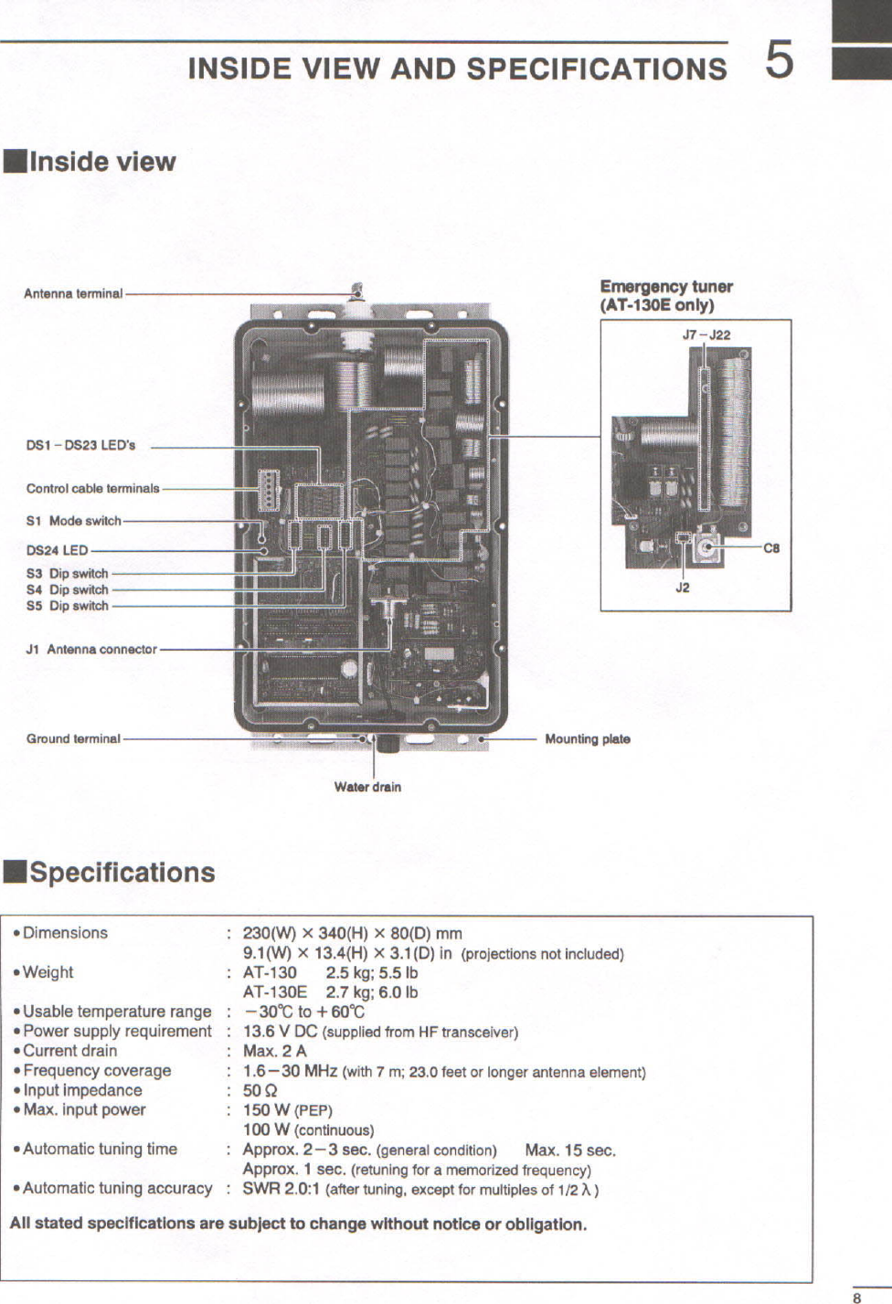 Page 11 of 12 - ICOM--AT-130-Auto-antenna-tuner-Manual