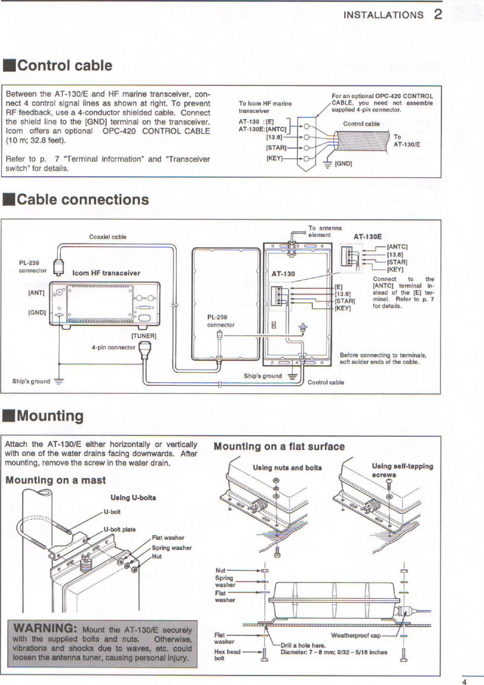 Page 7 of 12 - ICOM--AT-130-Auto-antenna-tuner-Manual
