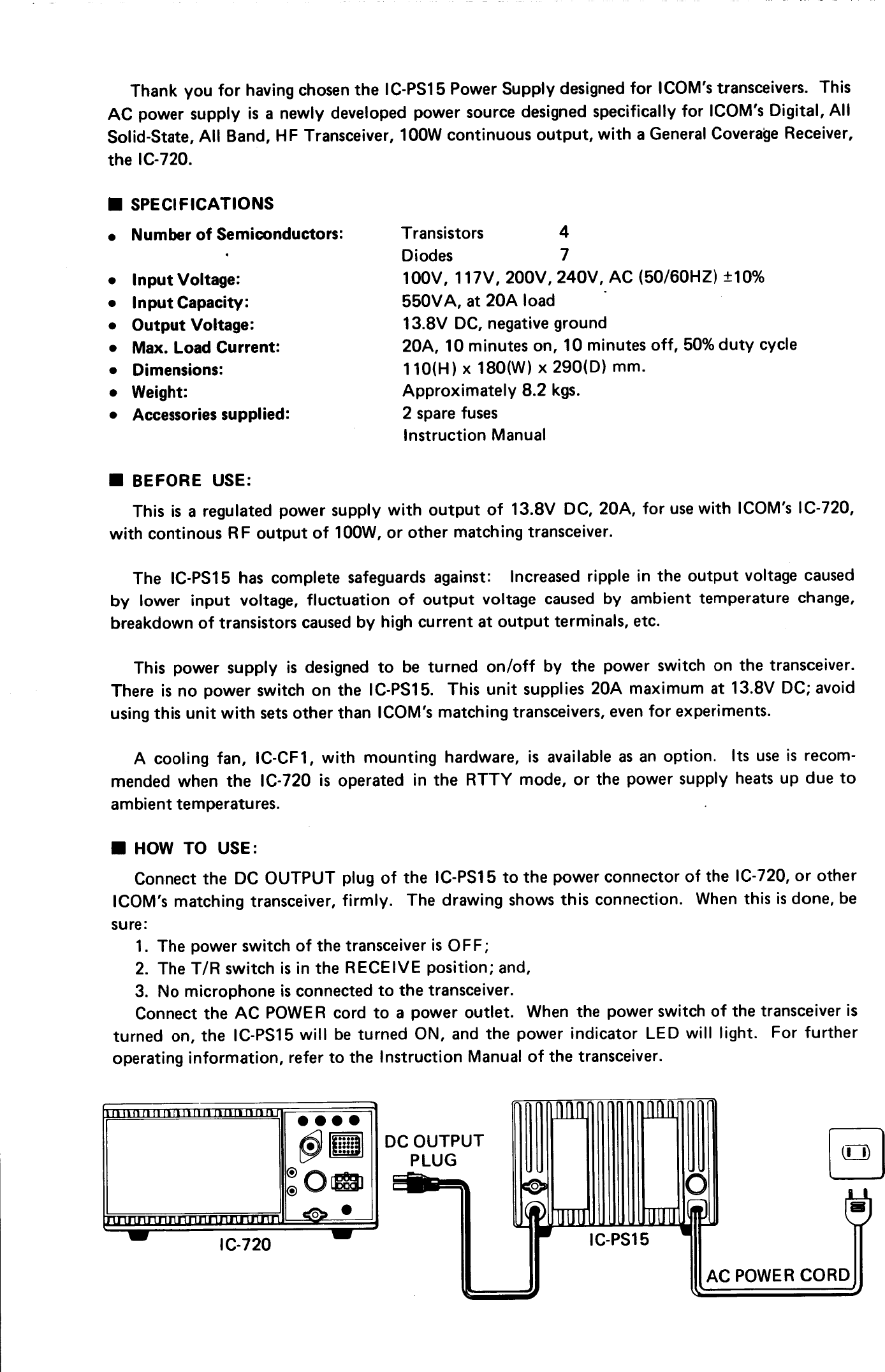 Page 2 of 4 - ICOM--IC-PS15-user-manual